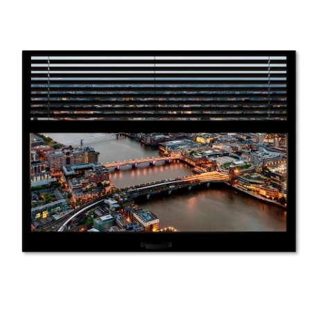 Philippe Hugonnard 'Window View London At Dusk 1' Canvas Art,24x32